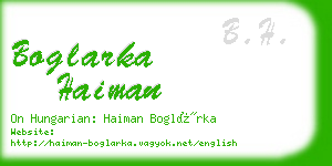 boglarka haiman business card